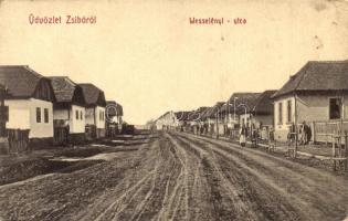 1910 Zsibó, Jibou; Wesselényi utca. W.L. Bp. 6070. Czenk György utódai kiadása / street (EK)