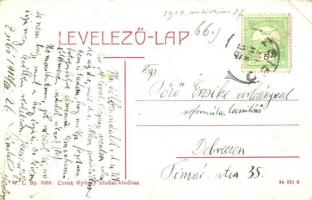 1910 Zsibó, Jibou; Rákóczi utca, posta (?). W.L. Bp. 6068. Czenk György utódai kiadása / street, pos...