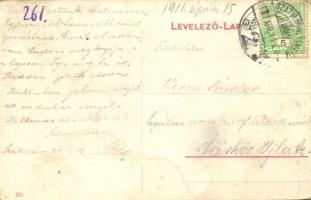 1911 Szatmárnémeti, Szatmár, Satu Mare; Vasúti Internátus / railway boarding school  (fl)