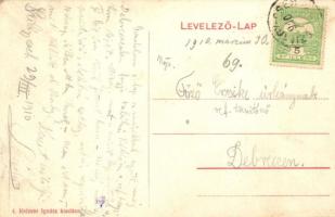 1910 Szilágycseh, Cehu Silvaniei, Bömischdorf; tér, református templom, Papp Testvérek üzlete. Kréme...