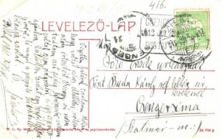 1912 Zilah, Zalau; Kossuth tér, szökőkút, vásárcsarnok, Városi gőzkádas fürdő. W.L. Bp. 2340. Szövet...