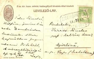 1916 40. számú csataképes kártya. Szent István, Tegethoff és Főherceg Ferdinánd Miksa hadihajók a po...