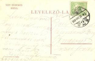 1909 Kassa, Kosice; Vizy Domokos csemege áruháza és üzlet belseje (mellette Steiner Péter üzlete), K...