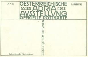 1913 Vienna, Wien; Oesterreichische Adria Ausstellung, Dalmatinische Wohnhäuser. Kilophot GMBH Wien ...