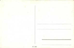 Kellemes húsvéti ünnepeket! / Eastergreeting art postcard with egg and rabbit. II-1007. s: Paula Str...