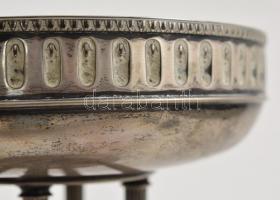 cca 1900 ezüst (Ag,) aufsatz, jelzett, mesterjeggyel, üveg betét nélkül, nettó:395 g, m: 18,5 cm, d:...