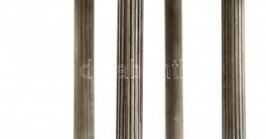 cca 1900 ezüst (Ag,) aufsatz, jelzett, mesterjeggyel, üveg betét nélkül, nettó:395 g, m: 18,5 cm, d:...