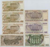 Ausztria 1967. 20Sch + 1984. 100Sch + 1986. 20Sch (3x) + 50Sch (2x) T:III
Austria 1967. 20 Schillin...