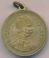 1896. "Milleniumi emlék / Ferenc József" aranyozott Br emlékérem (29mm) T:1-,2