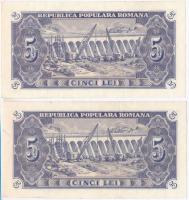 Románia 1952. 5L (2x) sorszámkövetők T:III
Romania 1952. 5 Lei (2x) sequential serials C:F