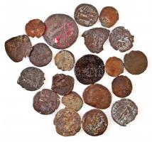 21db-os tisztítatlan, sérült római rézpénz tétel T:3,3-  21pcs of various uncleaned, damaged Roman copper coin C:F,VG