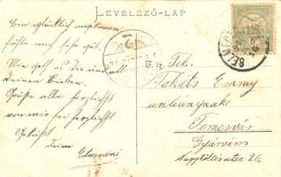 1906 Selmecbánya, Schemnitz, Banská Stiavnica; Erzsébet emlék "E" Kisiblyén (Csókliget). k...