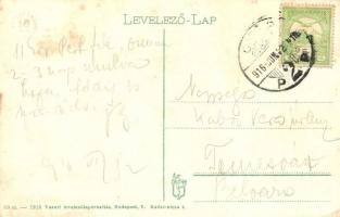 1916 Győr, pályaudvar, vasútállomás a fedett vágányokkal (EK)