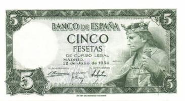 Spanyolország 1954.7.22. 5P T:II
