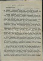 1945-1952 Márai Sándorral kapcsolatos két irat. Egy kérelem a háborúban bombatalálatot kapott I. Mik...