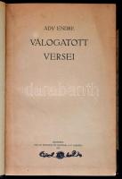 Ady Endre válogatott versei. Bp., 1921, Pallas. Félvászon kötés, kissé kopottas állapotban.