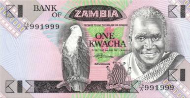 Zambia 1980-86. 1K, 2K, 5K, 10K, 20K, 50K komplett sor! T:I