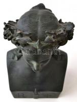 1876 Thiébaut Freres öntöde: Marianne. (Théodore Doriot után). Patinázott bronz büszt, jelzett, /  T...