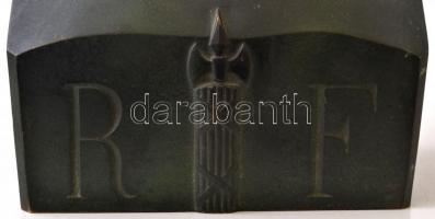 1876 Thiébaut Freres öntöde: Marianne. (Théodore Doriot után). Patinázott bronz büszt, jelzett, /  T...