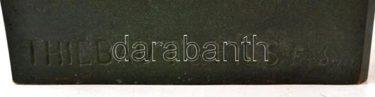 1876 Thiébaut Freres öntöde: Marianne. (Théodore Doriot után). Patinázott bronz büszt, jelzett, /  T...