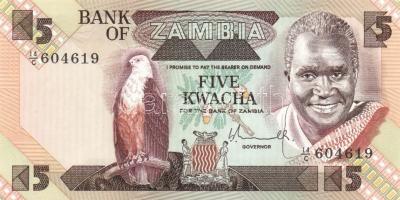 Zambia 1980-86. 1K, 2K, 5K, 10K, 20K, 50K komplett sor! T:I