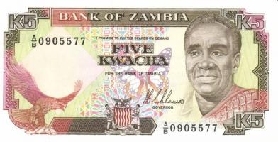 Zambia 1989. 2K, 5K, 10K, 20K, 50K komplett sor! T:I