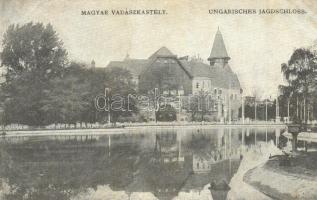 1910 Wien, Erste Internationale Jagdausstellung. Ungarisches Jagdschloss / The First International Hunting Exposition in Vienna. Hungarian hunting castle (EB)