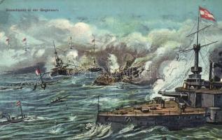 Seeschlacht in der Gegenwart / K.u.K. Kriegsmarine sea battle. G. Costalunga Pola (EK)