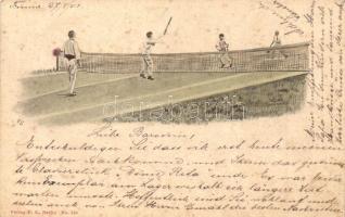 1901 Tennis match. Verlag F.S. Berlin No. 130. s: F.S.
