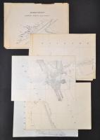cca 1976 Balaton vízrajzi térképei fénymásolata, 1:10.000, 54+2 (lapmutató vázlat, jelmagyarázat), a jelmagyarázat szakadt, 29x42 cm