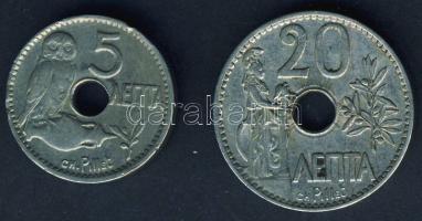 Görögország 1912. 5L, 20L T:3/3+