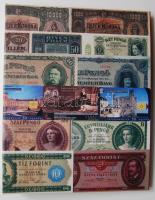 Gyűrűs album bankjegyekhez 10x3 férőhelyes, 7x2 férőhelyes, 1x1 férőhelyes lapokkal, újszerű állapotban!