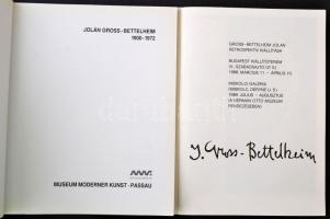 cca 1972 Jolan Gross: Bettelheim 2 db kiállítási katalógus