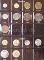 Világgyűjtemény, 95db régi és új, tengerentúllal, 3db jó állapotú albumban