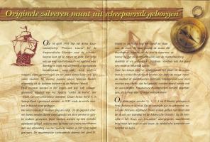 Bolívia 1743 körül 1R Ag, az elsüllyedt "Princess Louisa" hajóról dekoratív emléklapon