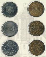 Hollandia 1976-77. 1 Leeuwendaalder, 1 Duit, 1 Conix Tornoyse, 1 Denier, 1 Sceatta, 1 Daalder újvere...