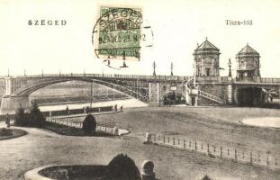 Szeged, Tisza híd. Kiadja Grünwald Hermann. TCV card (EK)
