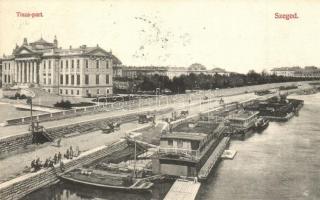 1909 Szeged, Tisza part, Tisza evezősegylet csónakháza. Kiadja Grünwald Hermann