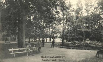 1911 Marosvásárhely, Targu Mures; Erzsébet kert. kiadja Porjes S. Sándor / park