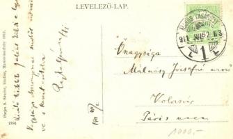 1911 Marosvásárhely, Targu Mures; Erzsébet kert. kiadja Porjes S. Sándor / park