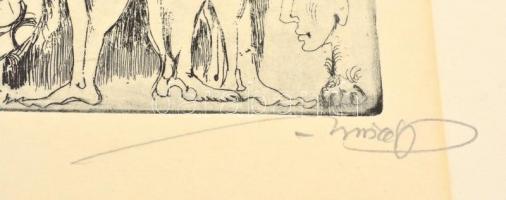 Hincz Gyula (1904-1986): Siratók 51/100. Rézkarc, papír, jelzett, paszpartuban, 29×35 cm