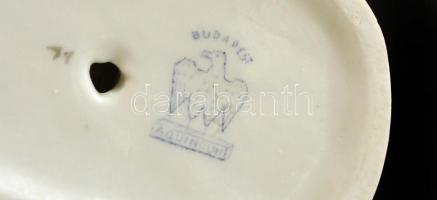 Aquincumi porcelán akt, kézzel festett, jelzett, hibátlan, 16,5 cm