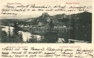 1906 Nedec, Niedzica (mai Lengyelország, Magas-Tátra); Pieninek, Csorsztyn, vár. Divald Adolf / castle