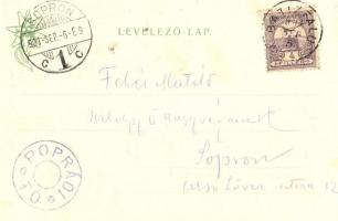 1901 Tátra, Tatry; Ferenc József csúcs, A Próba, hegymászók. Feitzinger Ede 27. / Stít Frantiska Joz...