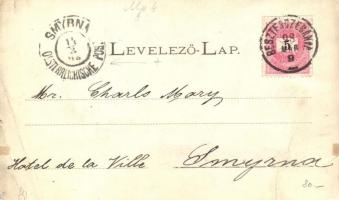 1898 (Vorläufer!) Besztercebánya, Banská Bystrica; piac. Ivánszky Elek kiadása / market. floral (sza...