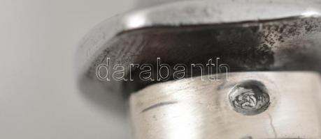 Ezüst(Ag) nyelű kés (4 db) és villa (6 db), jelzett, h: 18 és 20 cm