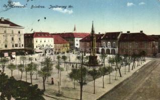 Temesvár, Timisoara; Belváros, Jenő herceg tér, üzletek / square, shops (EK)