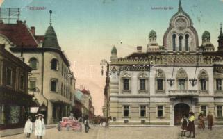 Temesvár, Timisoara; Losonczy tér, üzlet, automobil montázs / square, shops, automobile montage (EK)