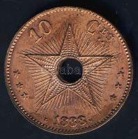 Kongó Szabad Állam / II.Lipót belga király szuverenitása alatt 1888. 10c T:1/1-