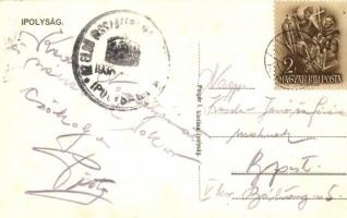 1938 Ipolyság, Sahy; Új takarékpénztár, Római katolikus templom, utcakép. Polgár I. kiadása / saving...